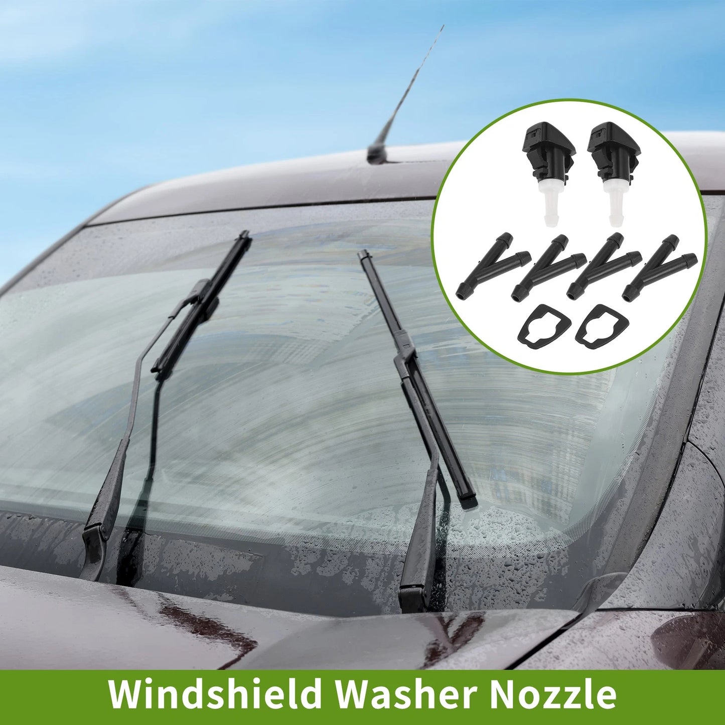 Windshield Washer Nozzle & Hose Connector for Mitsubishi