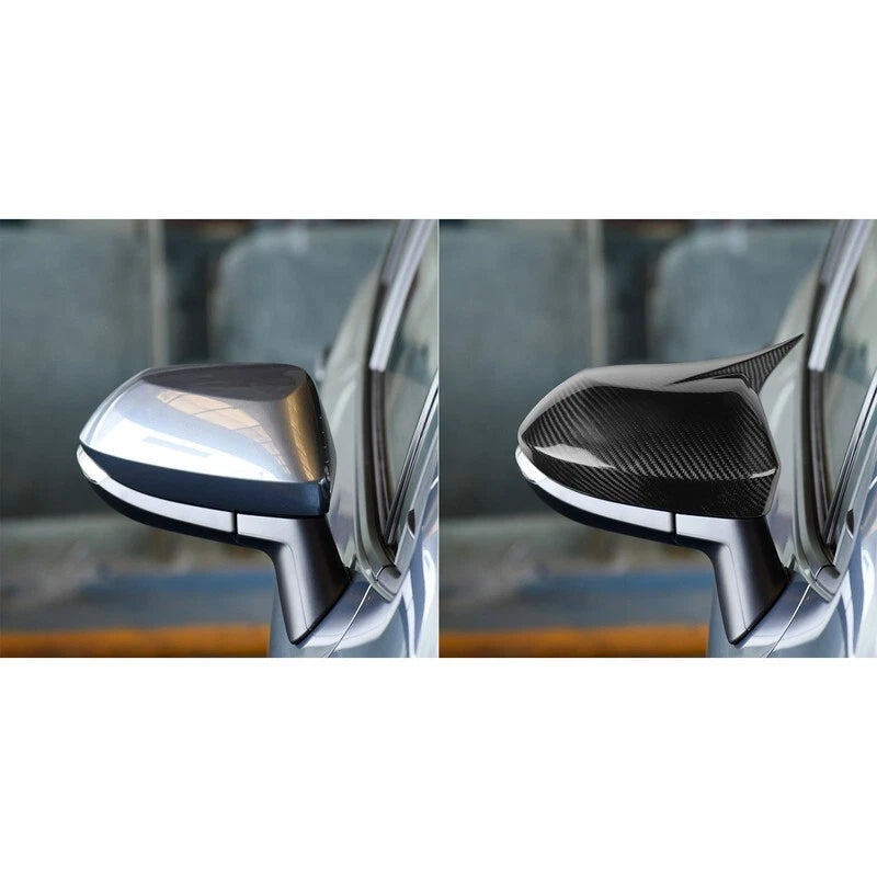 Real Carbon Fiber Adhesive Mirror Shell Cover Trim for Toyota Corolla 2019-2021