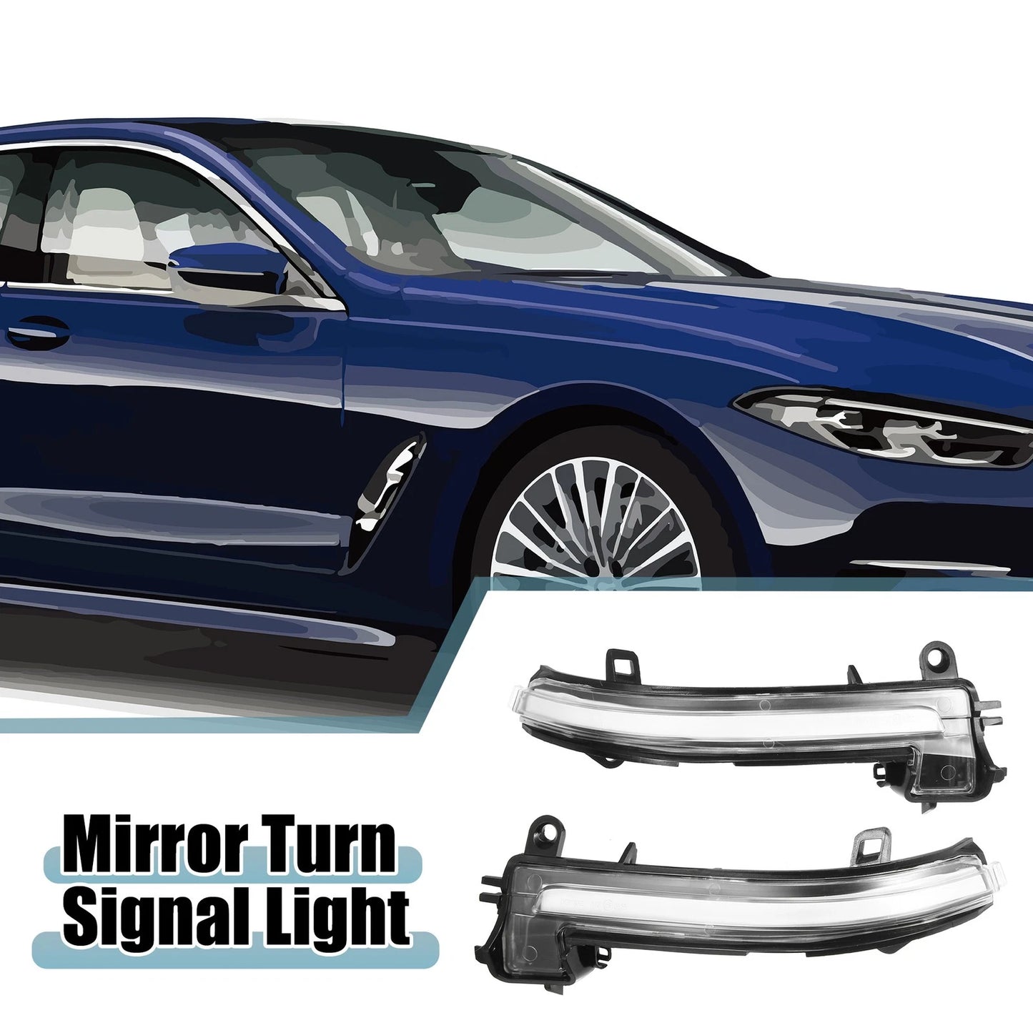 Mirror Turn Signal Light 63137280771 for BMW (1 Pair) (2007-2013)