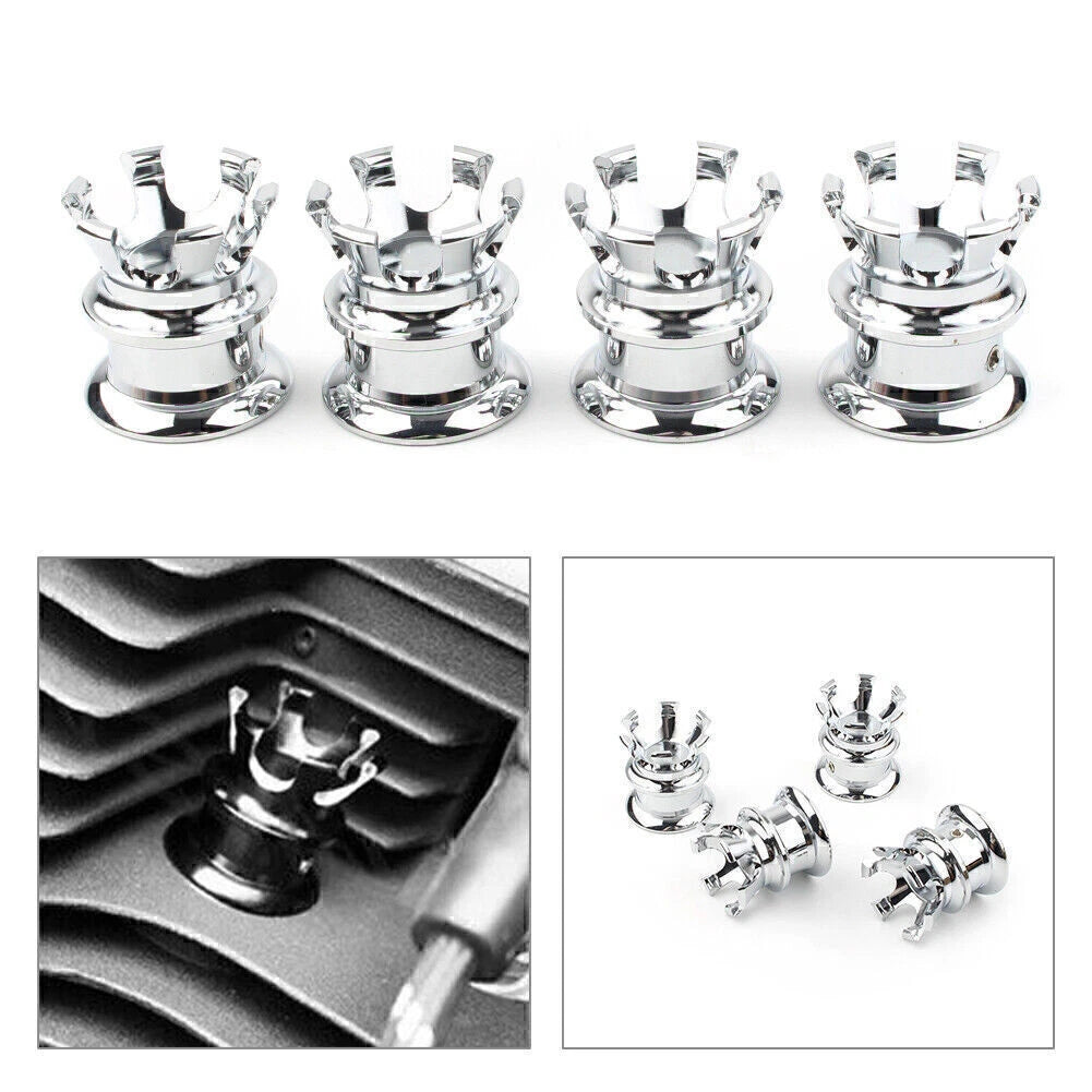 Chrome Head Bolt Topper Cover Cap Engine Cover Trim for Sportster XL883 1200