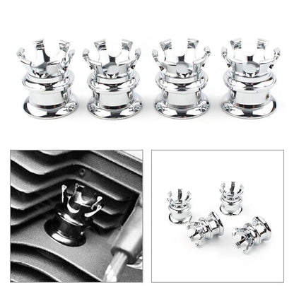 Chrome Head Bolt Topper Cover Cap Engine Cover Trim for Sportster XL883 1200