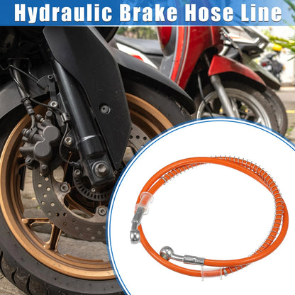 Hydraulic Brake Hose Line Pipeline 100cm 10mm Orange for Motorcycle