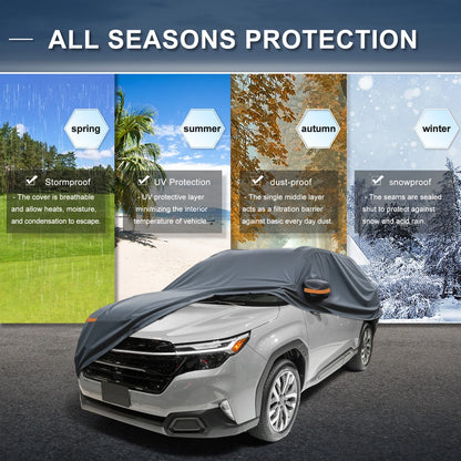 Waterproof Car Cover with Driver Door Zipper for Subaru Forester (2003-2023)