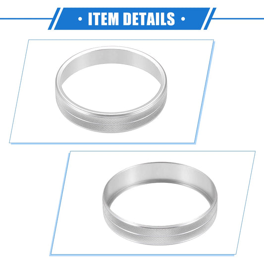 2 x AC Switch Knob Covers for Dodge Ram 1500 2500 3500 (2010-2012) Silver Tone