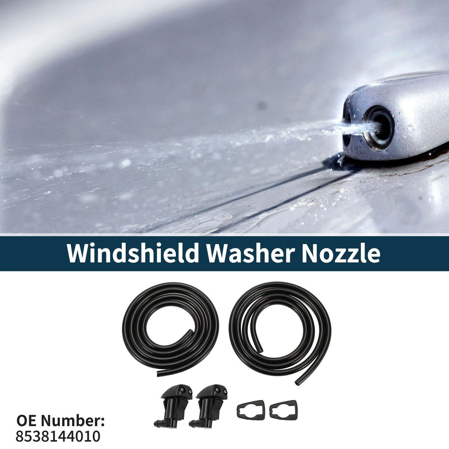 Windshield Washer Nozzle & Gasket, Fluid Hose for Toyota (2001)