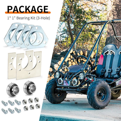 Live Axle Bearing Kit (3-Hole) for Go-Kart Bikes/Trikes