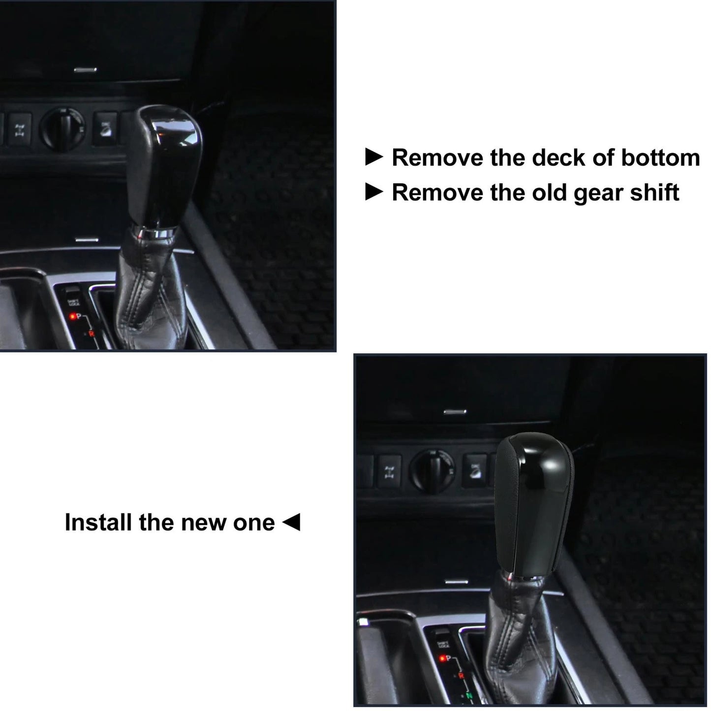 Gear Stick Shift for Toyota Land Cruiser Prado Faux Leather Black