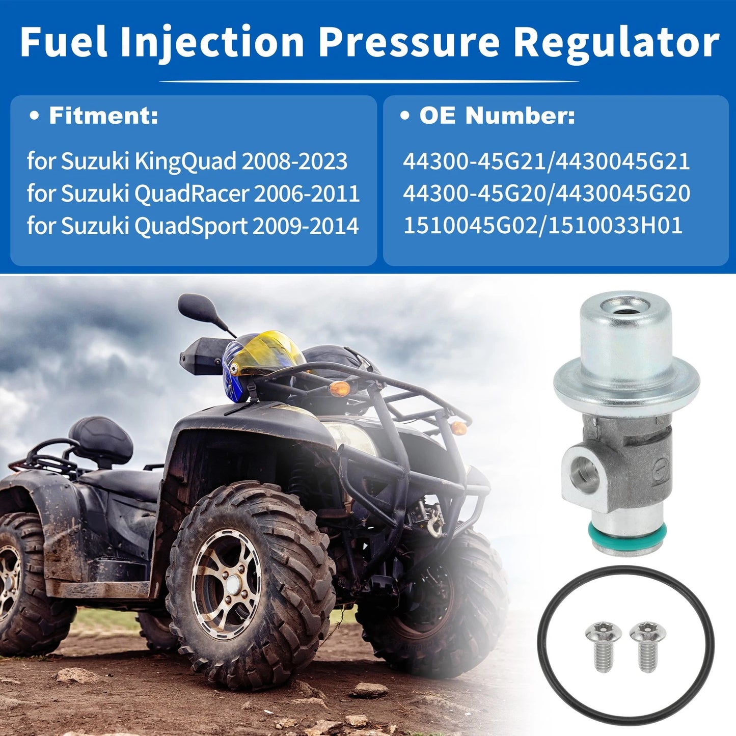 Fuel Pressure Regulator for Suzuki KingQuad (2008-2023) 1 Pc