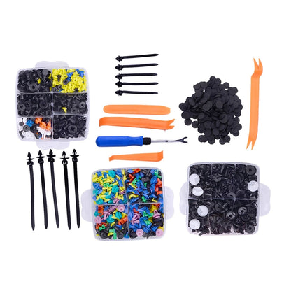 Car Retainer Clip Kit for Auto Fastener Push Trim Pin Rivet Bumper (Fits Various)