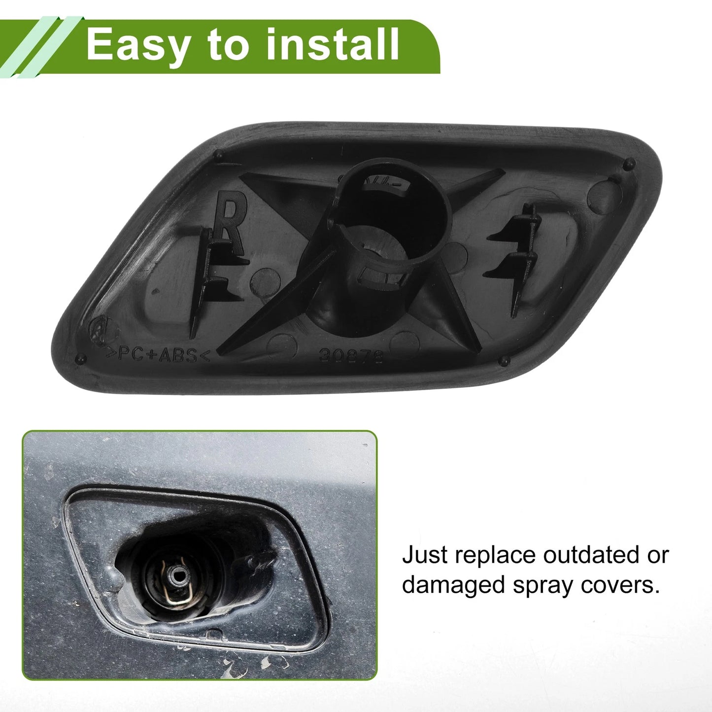 Front Right Washer Nozzle Cover for Toyota Avensis (2003-2008) - White