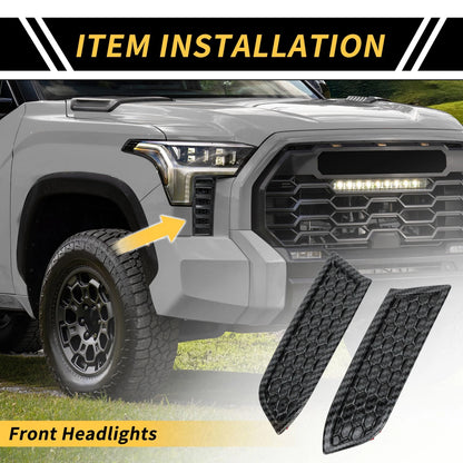 Carbon Fiber Headlight Grille Vent Covers for Toyota Tacoma (2016-2023)