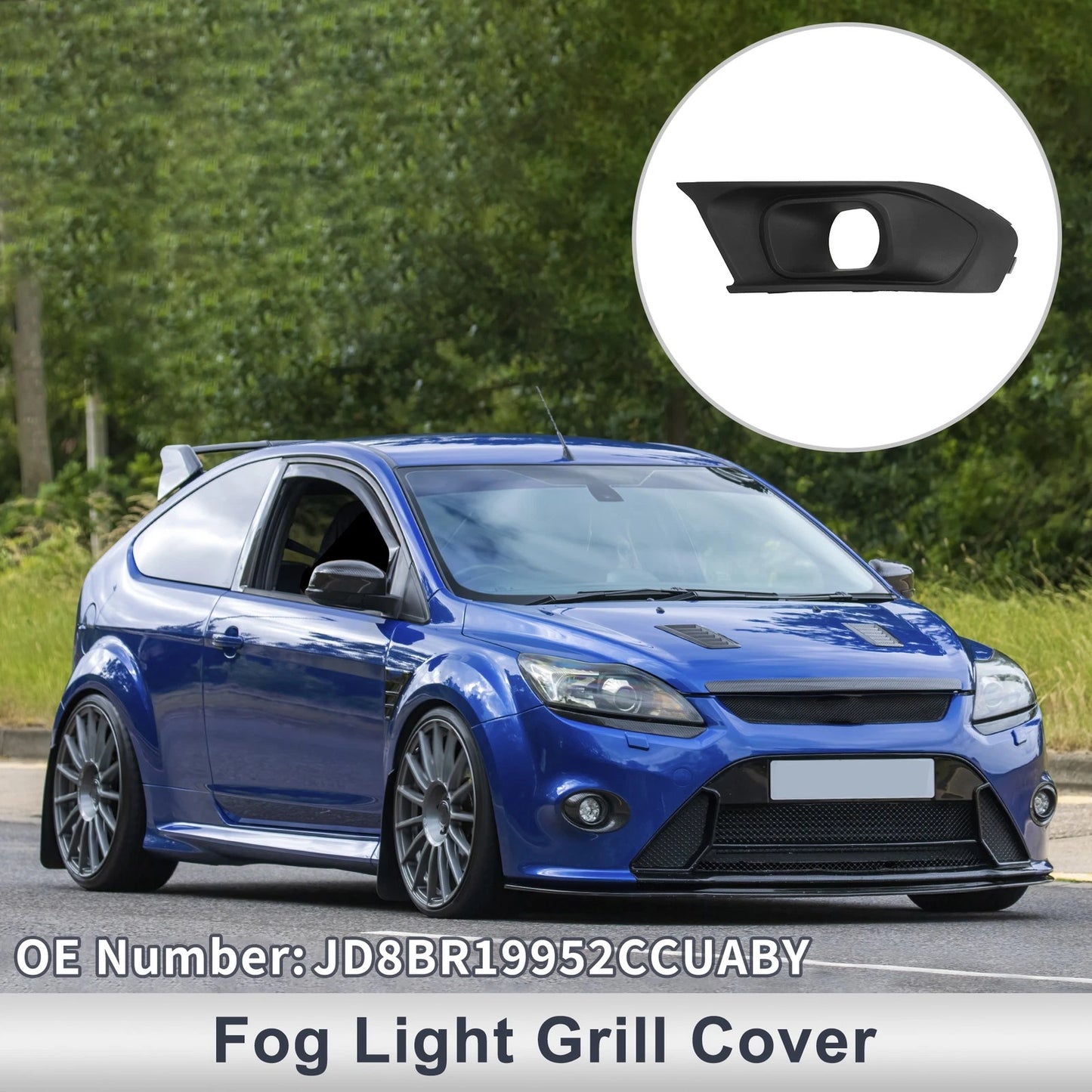 Front Right Fog Light Grill for Ford Escort (2015)