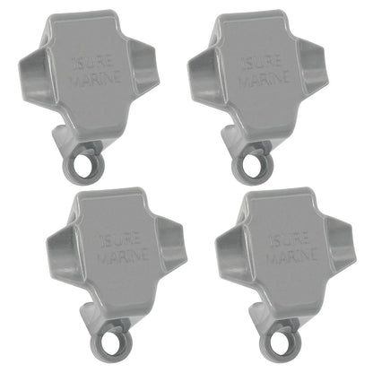4 Pack Pontoon Boat Square Rail Mudguard Clips for All Pontoon Models