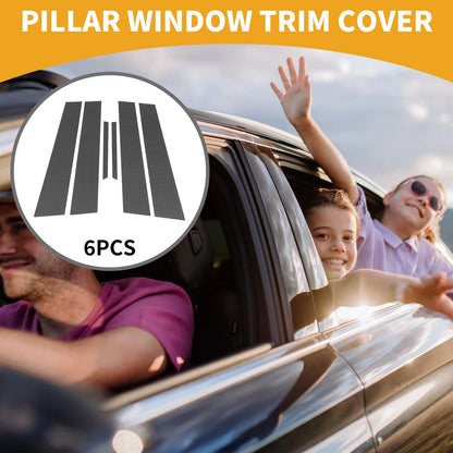 6 Pcs Door Pillar Window Trim for Toyota Mark X (2004–2009)