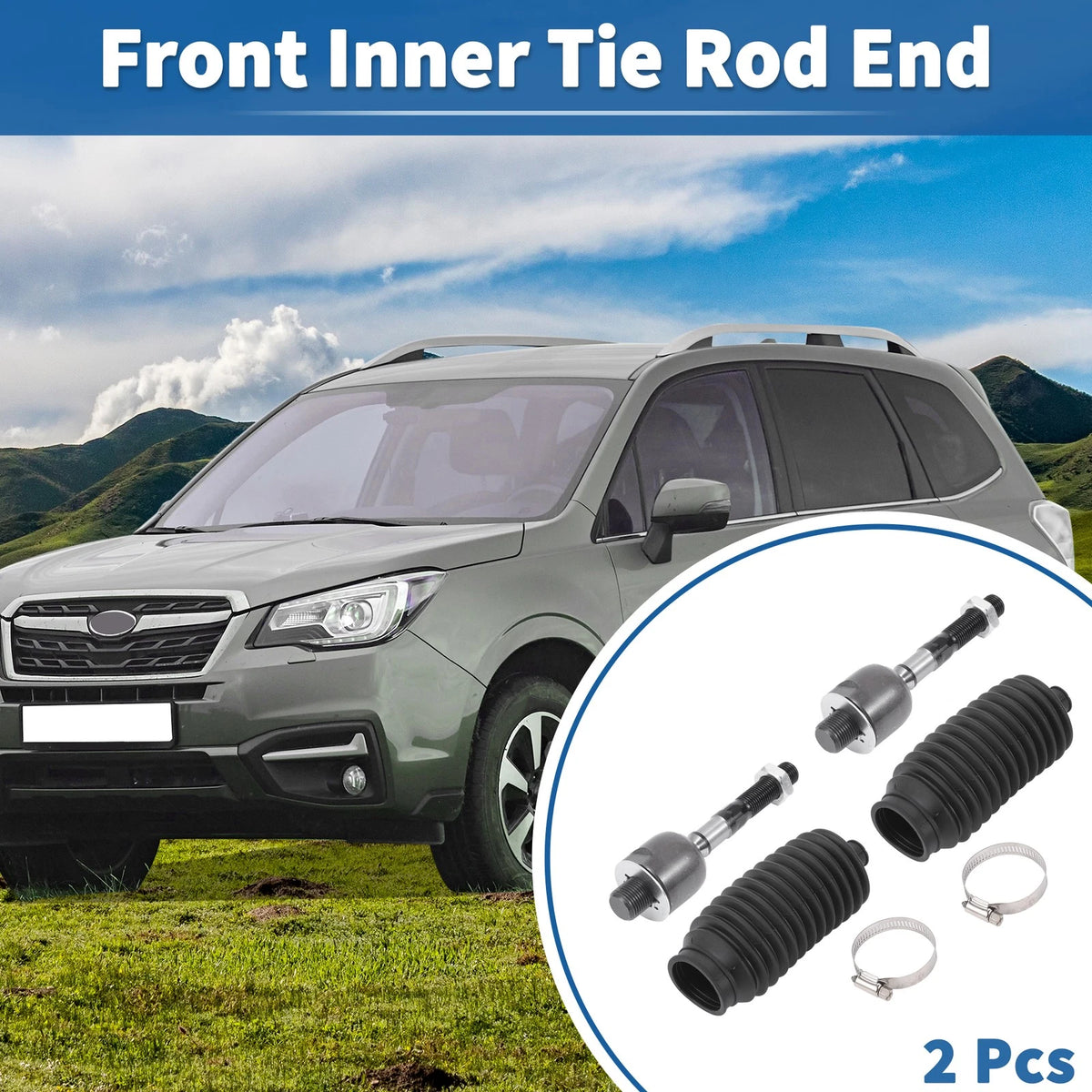 4 x Front Inner Tie Rod End Links for Honda Accord / Acura TL