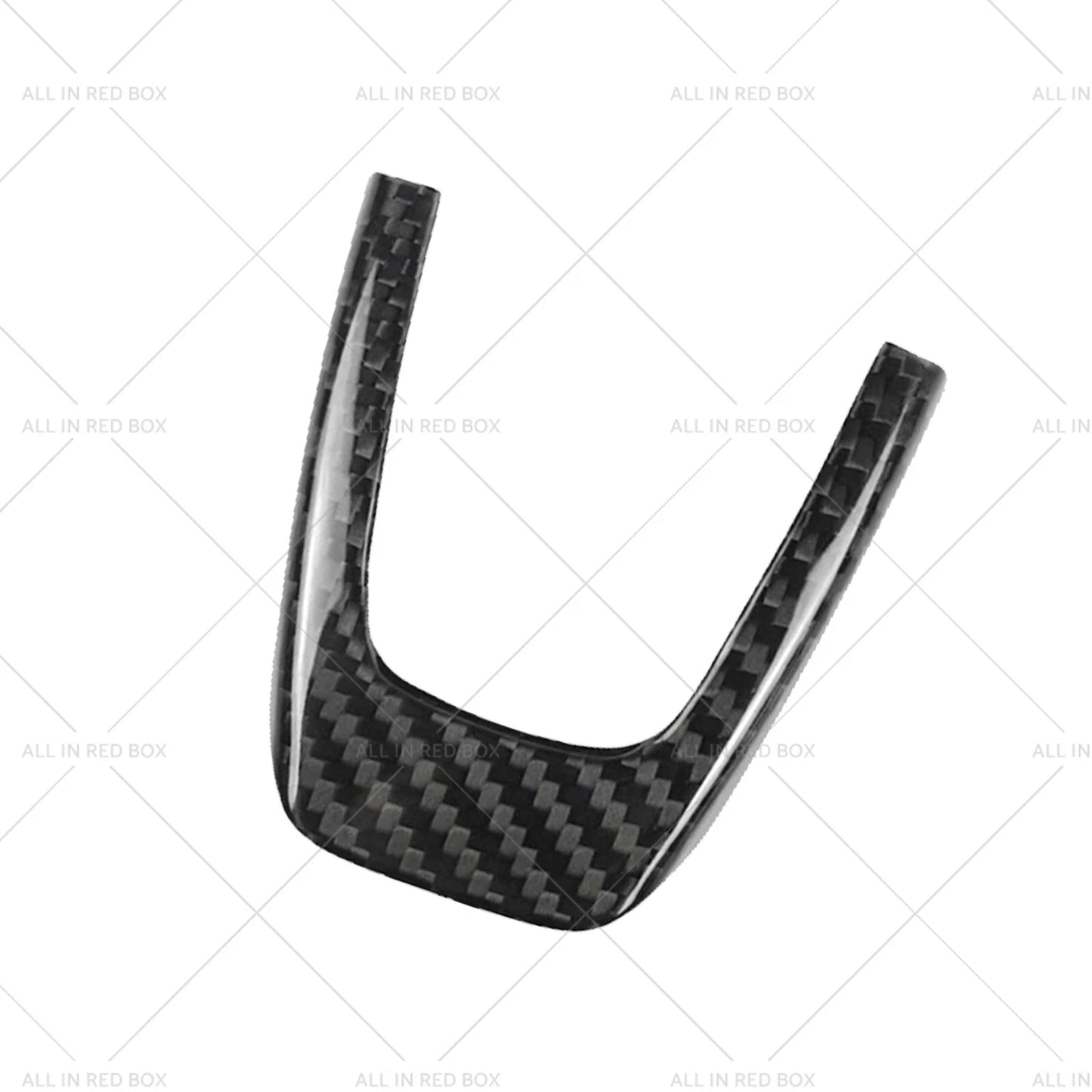 Black Carbon Fiber Steering Wheel Cover for Fiat 500 Abarth 09-19