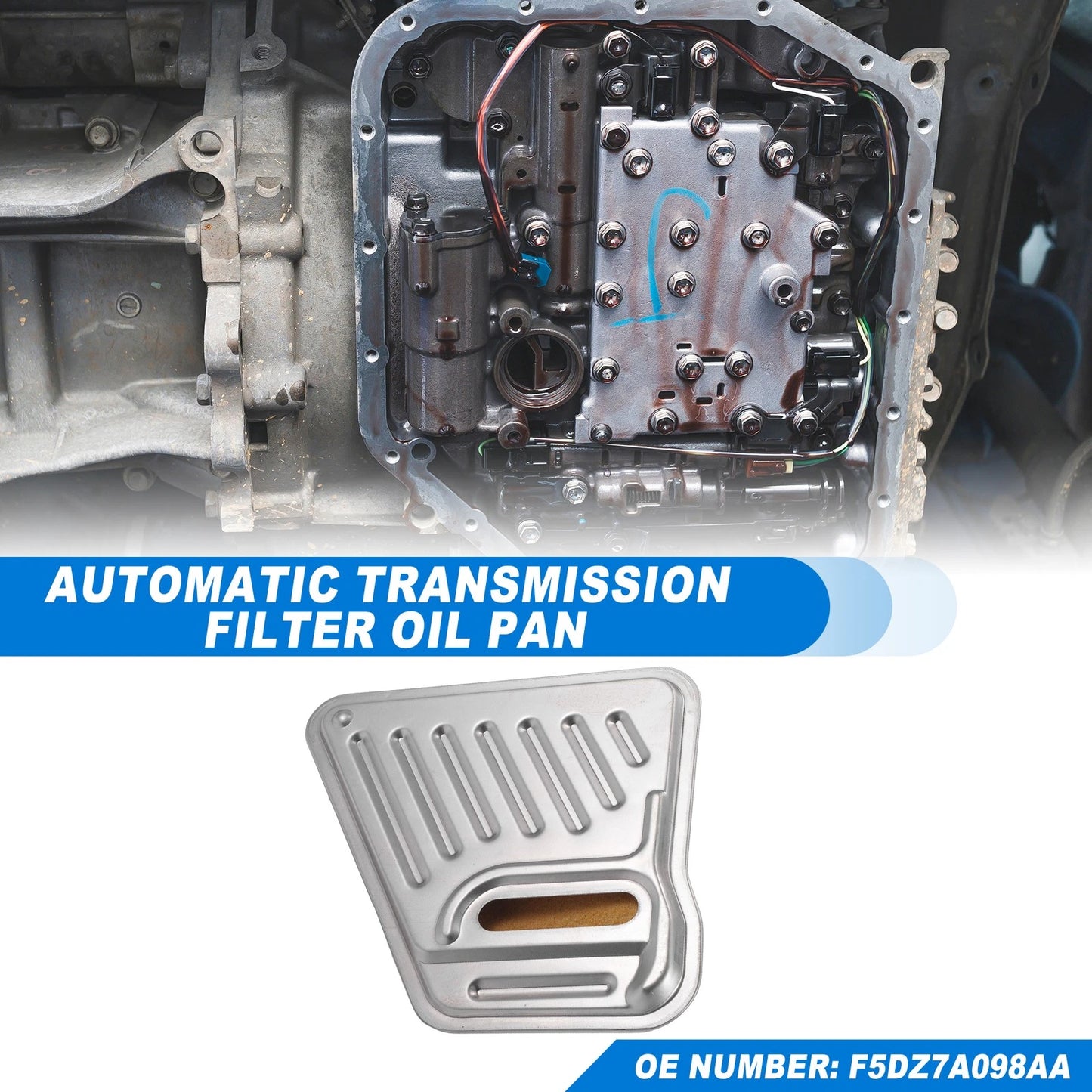 Transmission Fluid Filter Oil Pan for Ford Freestar (2004-2007)