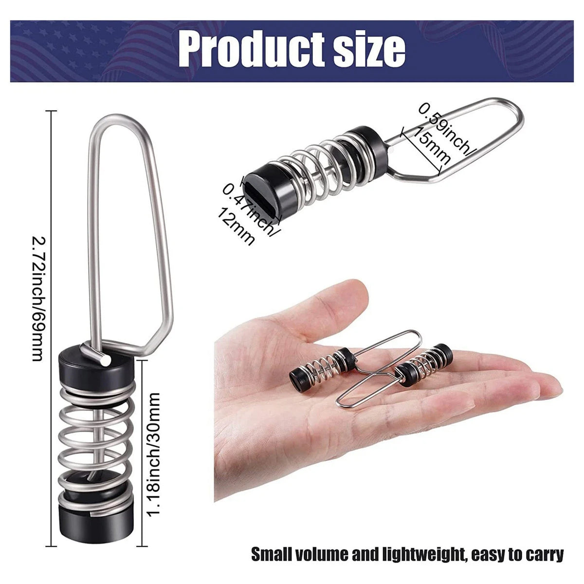 Marine Flagpole Clip Accessories 2/4/10pcs for Rafting Boat Flag