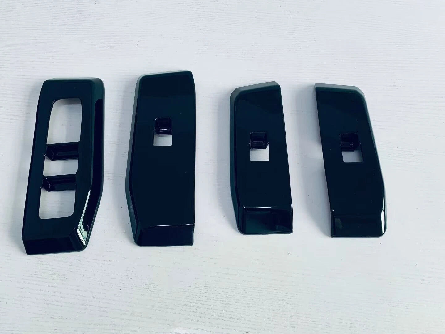 4 x Black Window Lift Panel Switch Cover Trim for 2024-2025 Toyota Prado LC250