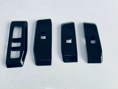 4 x Black Window Lift Panel Switch Cover Trim for 2024-2025 Toyota Prado LC250