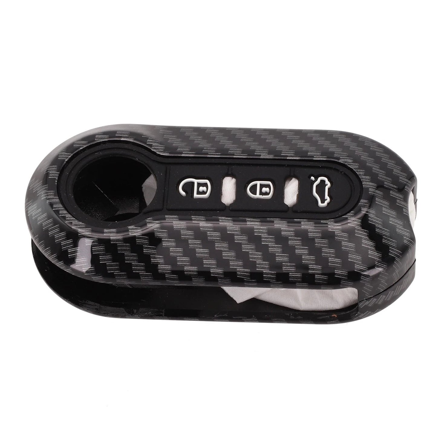 Carbon key case key cover for Fiat 500 Ducato Abarth Doblo (2007–2024)