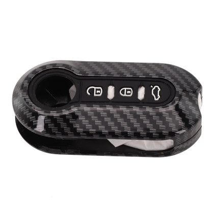 Carbon key case key cover for Fiat 500 Ducato Abarth Doblo (2007–2024)
