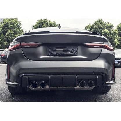 Carbon Fiber Rear Bumper Diffuser Side Splitter Trim for BMW G80 M3 G82 M4 21-23