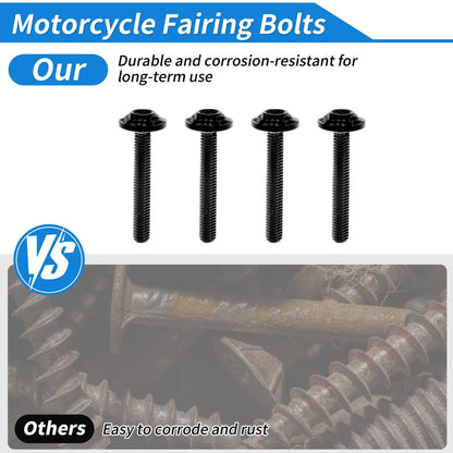 Windshield Bolts Titanium Alloy Black for Harley Road Glide (2015–2024)