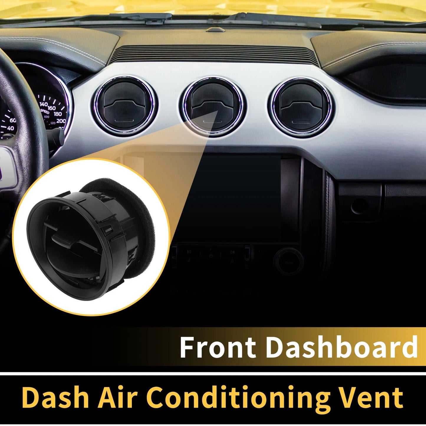 Dash AC Heater Air Vent for Ford F150 2009-2014 Center Outlet Black