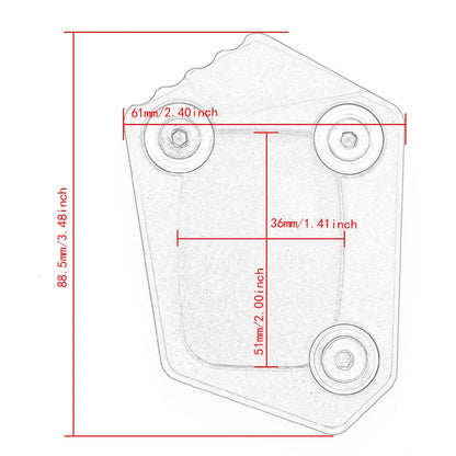 Side Stand Enlarge Plate Kickstand Extension for Honda NC700X, NM4 (2012-2016)