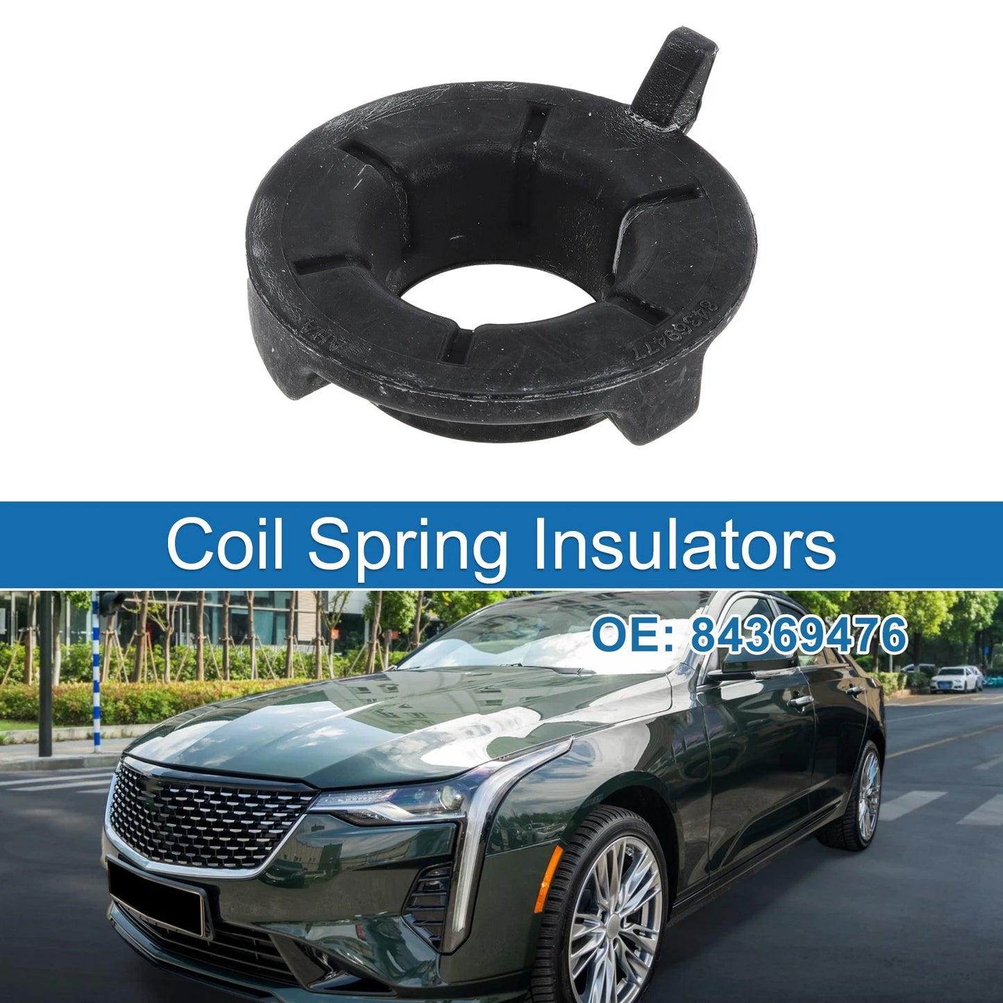 Coil Spring Insulators for Cadillac CT4 2020-2024 Rubber 1 x Set