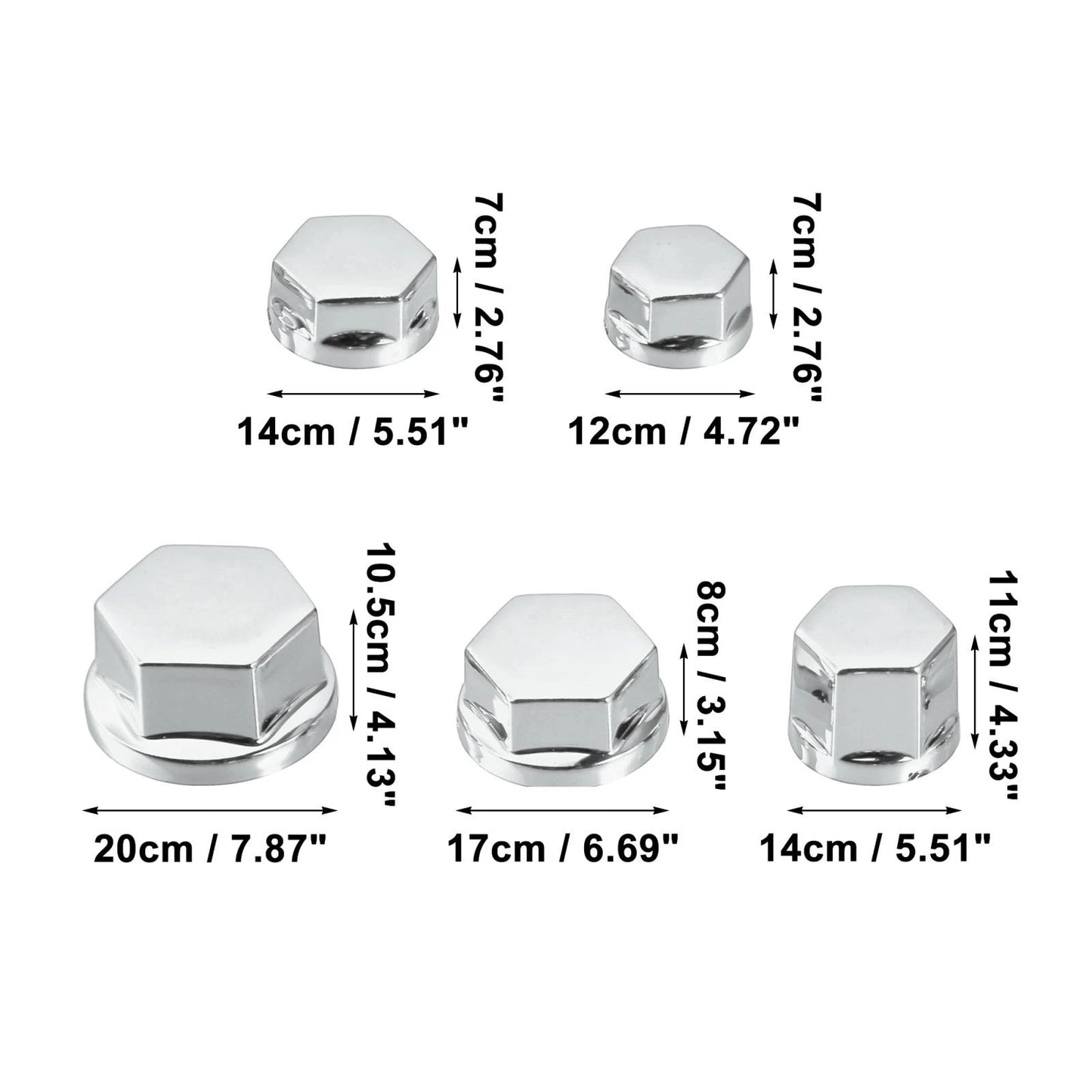 1 Set Screw Cap Silver Tone for Motorcycle Motorbike