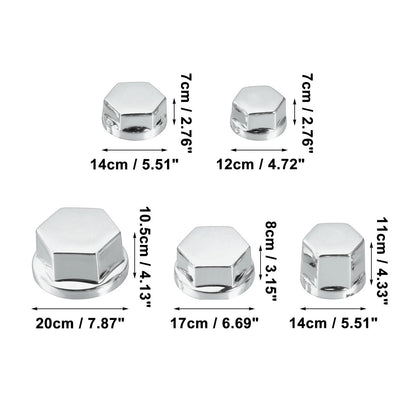 1 Set Screw Cap Silver Tone for Motorcycle Motorbike
