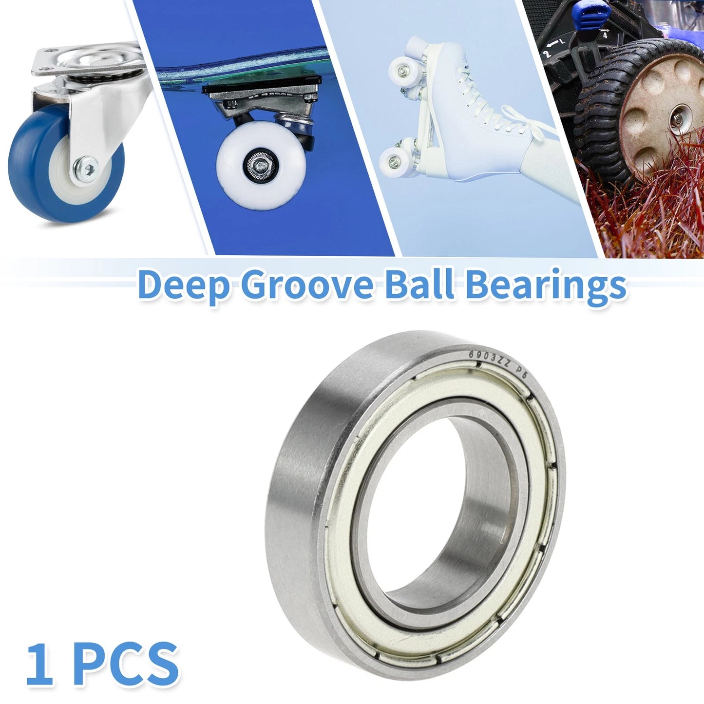 Deep Groove Ball Bearings P5 17x30x7mm for Scooter Skateboard Wheel