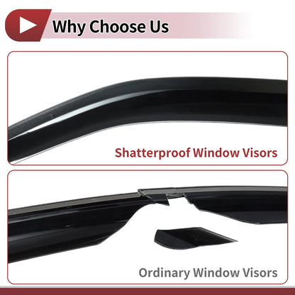 Window Deflectors 1 Set for Subaru Forester (2009-2013)
