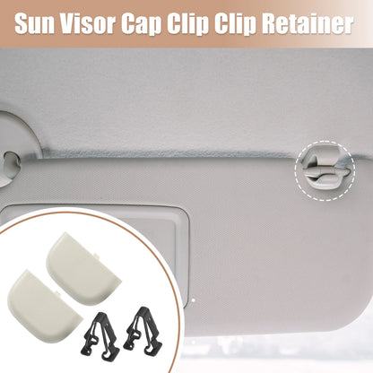 Beige Iron Sun Visor Cap Clip Retainer for Ford Fusion (2013-2016)
