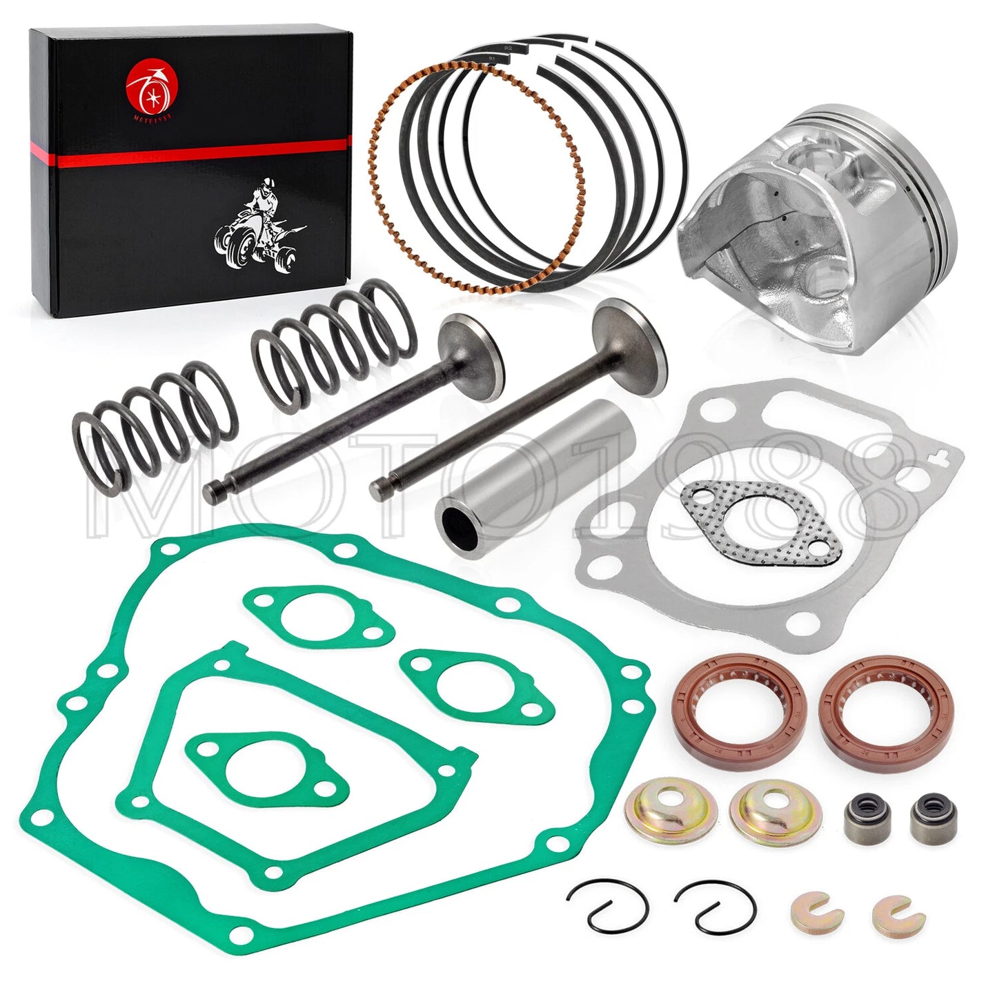 Engine Top End Rebuild Kit +0.25 Piston Valve for YAMAHA G11/G16/G20