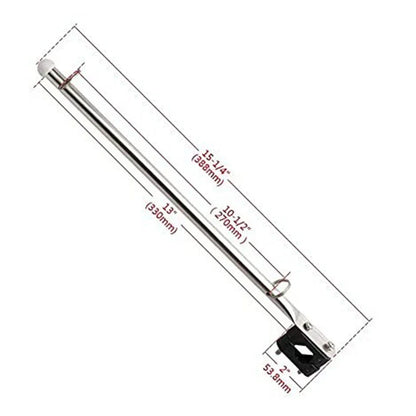 Premium Stainless Steel Rail Mount Flag Pole Holder for 7/8"-1" Rails