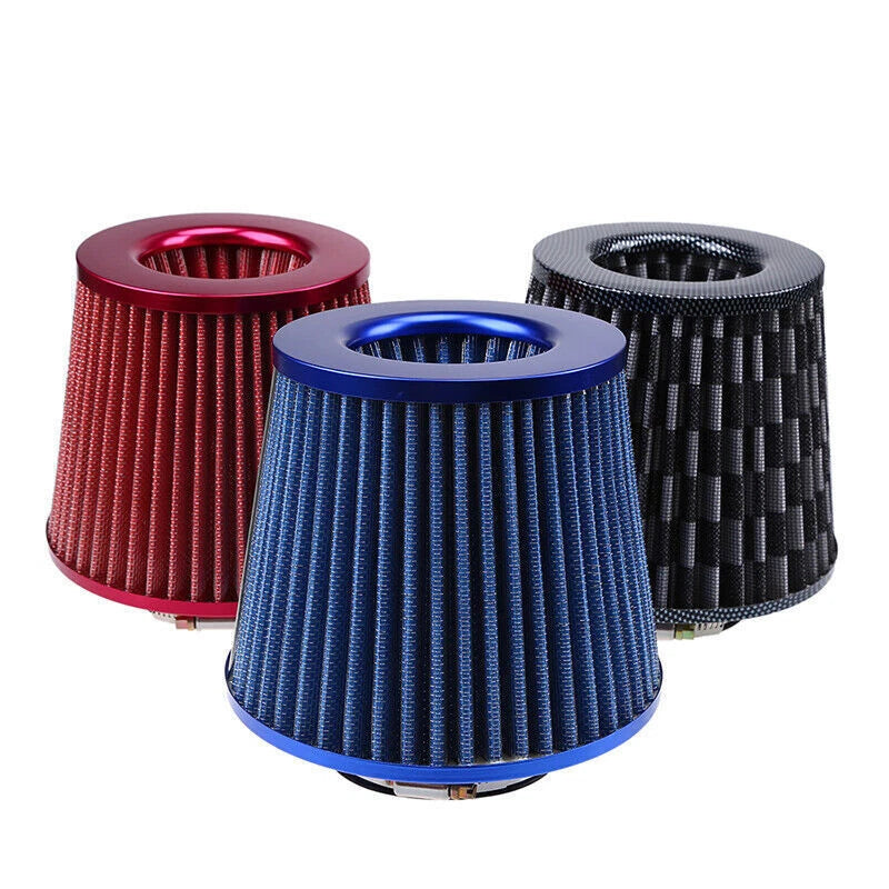 3" Carbon Fiber Black Inlet Short Ram Cold Air Intake for Universal Vehicles