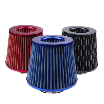 3" Carbon Fiber Black Inlet Short Ram Cold Air Intake for Universal Vehicles