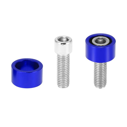 9 x M8x1.25 Exhaust Header Cup Washers Bolts Blue for Honda Acura