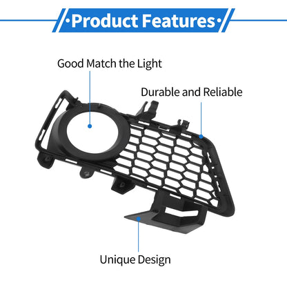 Front Right Fog Light Grill for BMW 3 Series (2012-2018) - 1 x Black