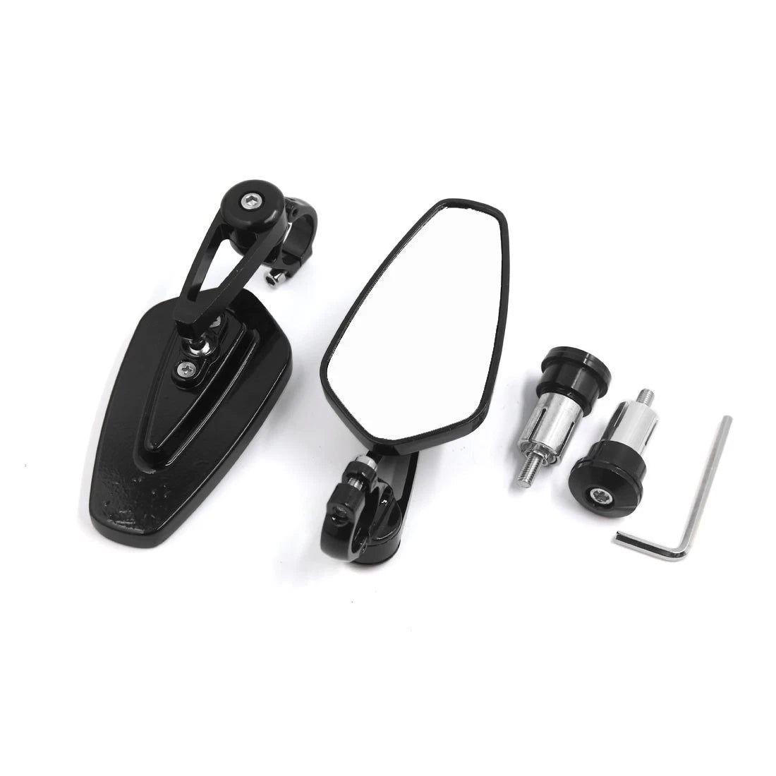 2 x Bar End Side Mirrors 22mm for Universal Motorcycle Scooter ATV