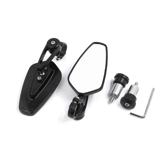 2 x Bar End Side Mirrors 22mm for Universal Motorcycle Scooter ATV