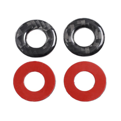 4 x Car Door Lock Pin Ring Trim Covers for Dodge Charger (2015-2023) Carbon Fiber