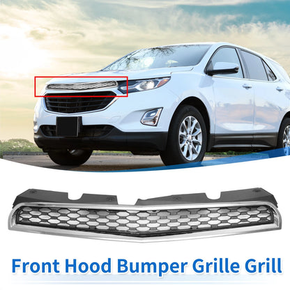 Front Upper Bumper Grille for Chevrolet Equinox (2010 - 2015) Chrome Silver