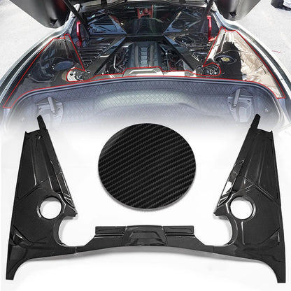 7X Carbon Fiber Engine Bay Trim Cover for 2020-2024 Corvette C8