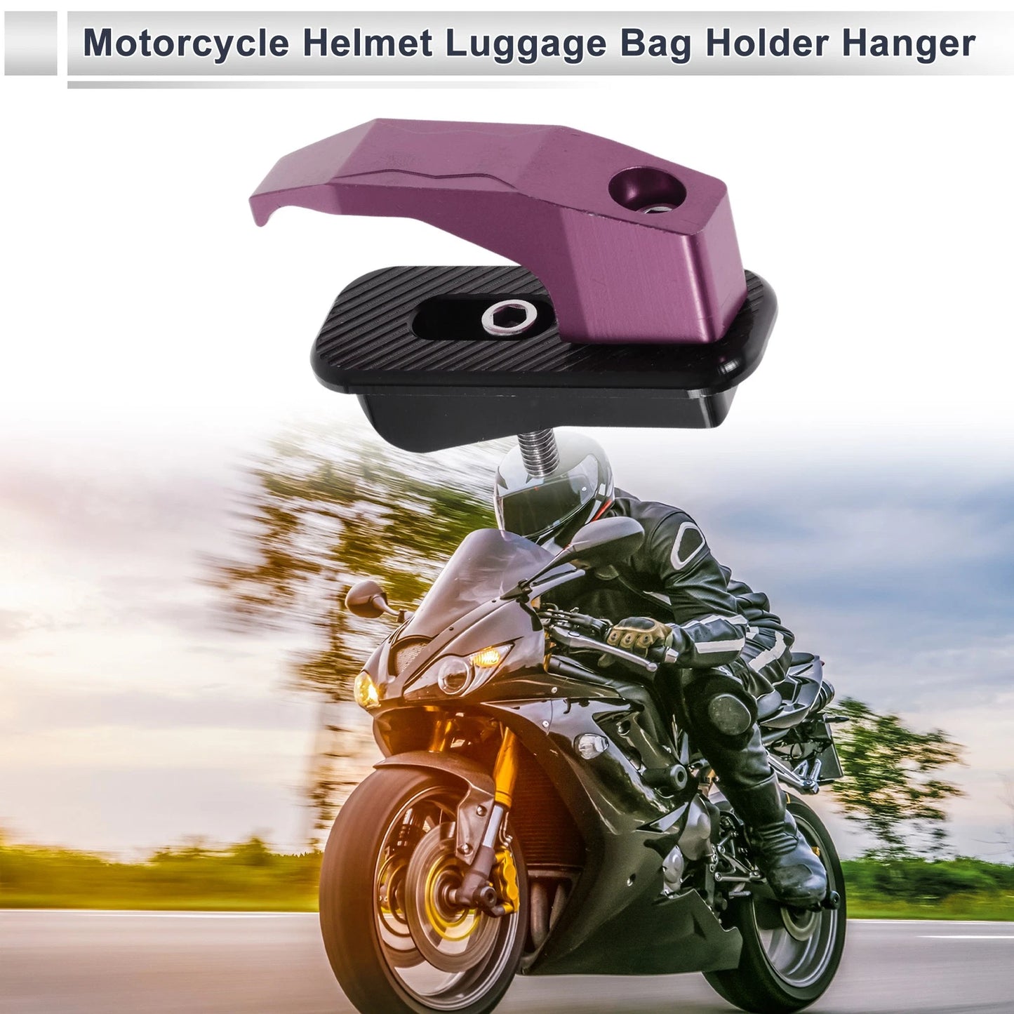 Rectangle Aluminum Alloy Motorcycle Hanging Hook 1 Set for Motorcycle