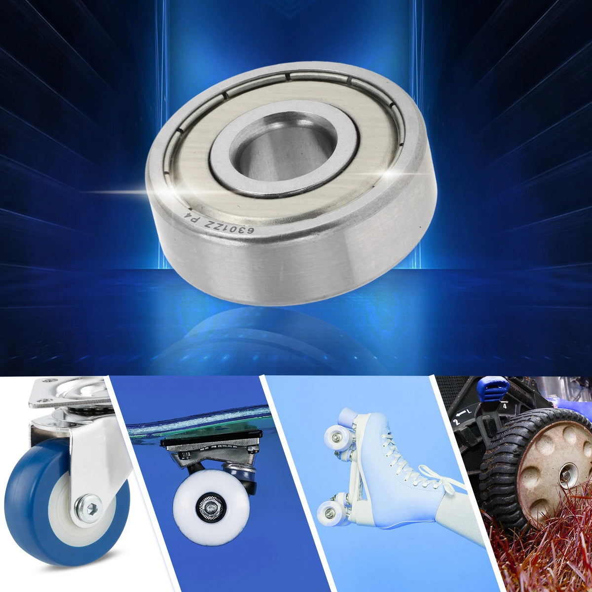 Deep Groove Ball Bearing P4 12x37x12mm 1 Pc for Scooter Skateboard