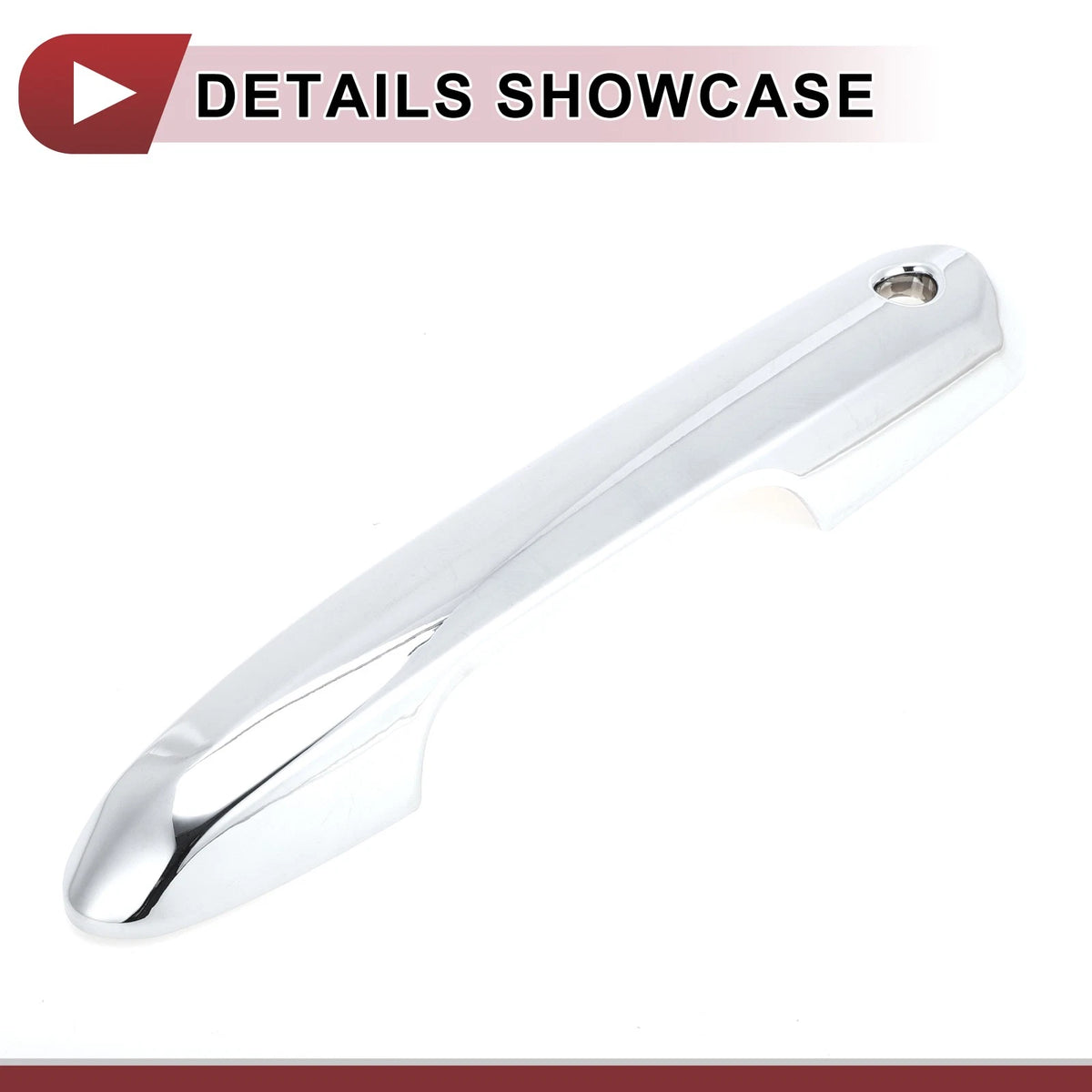 4 Pcs Car Door Handle Covers for Toyota Rav4 (2019-2024) Silver Tone ABS